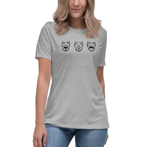 The Middle Mask - Mental Health Illustration - Light Bella + Canvas 6400 Women's Relaxed T-Shirt